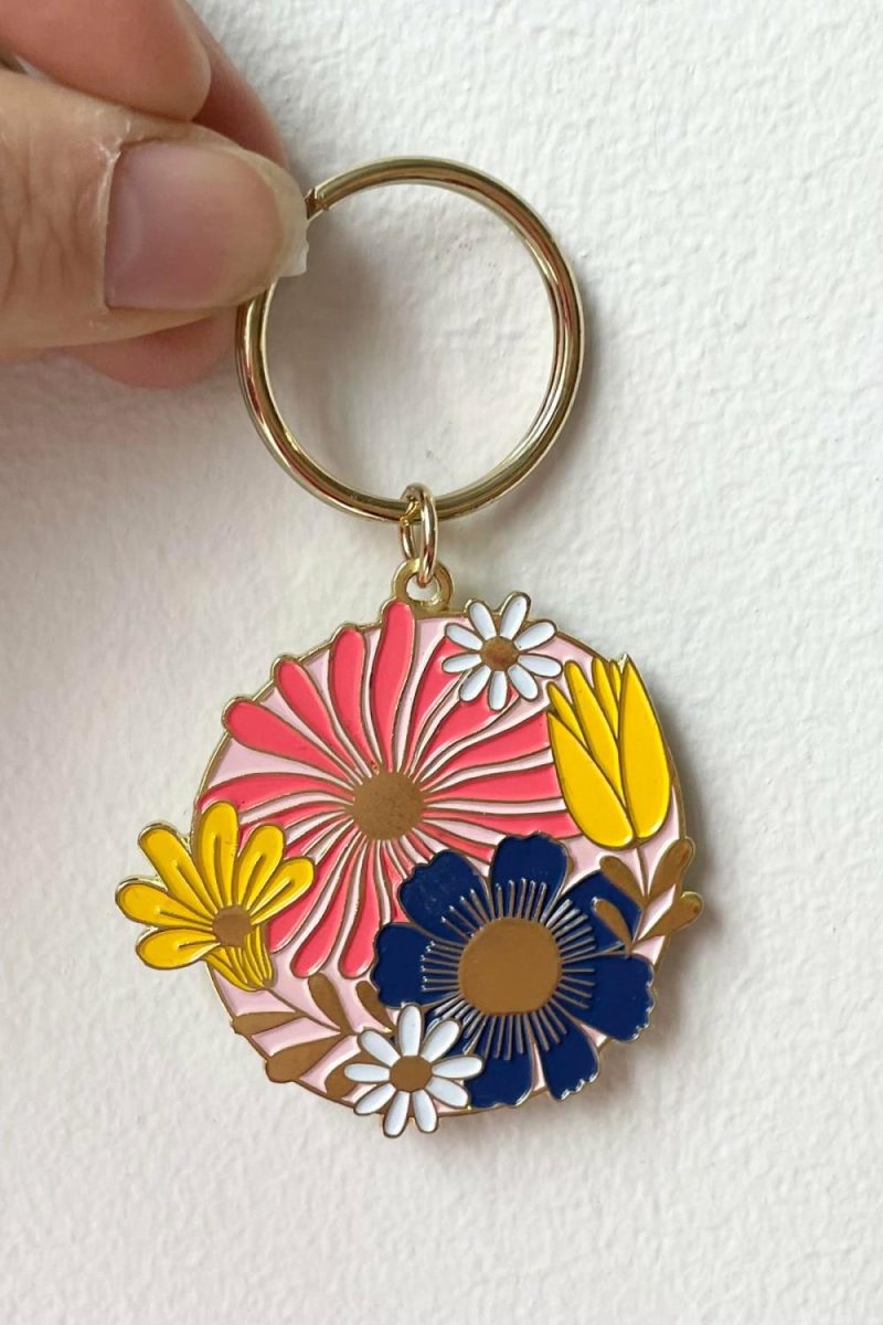 Home Accessories |   Cottage Floral Keychain Home Home Accessories