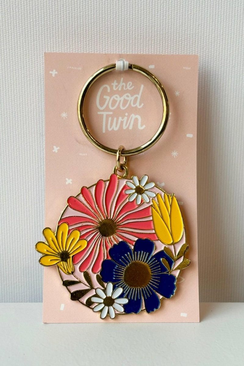 Home Accessories |   Cottage Floral Keychain Home Home Accessories