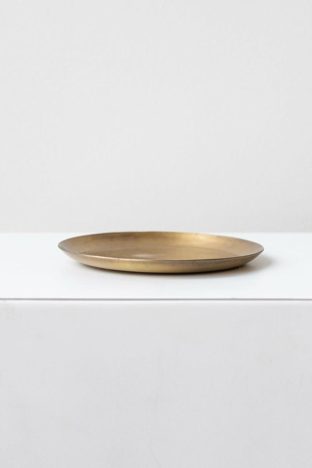 Home Accessories |   Plate Brass Medium Home Home Accessories