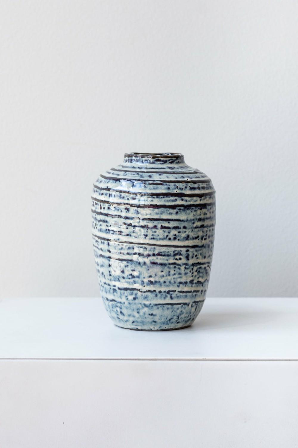 Vases |   Toku Vase Indigo Floral Vases