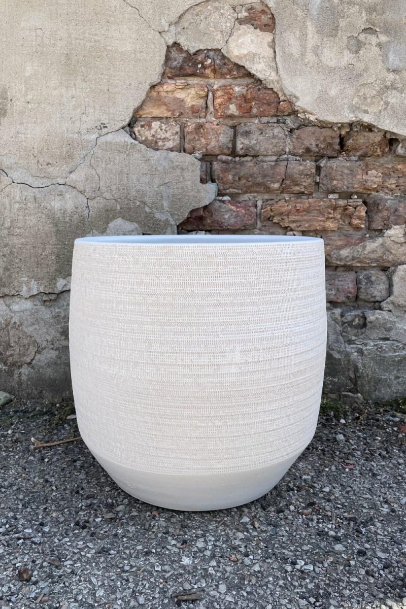 Planters |   Ray Pot White 13.5″ Garden Planters