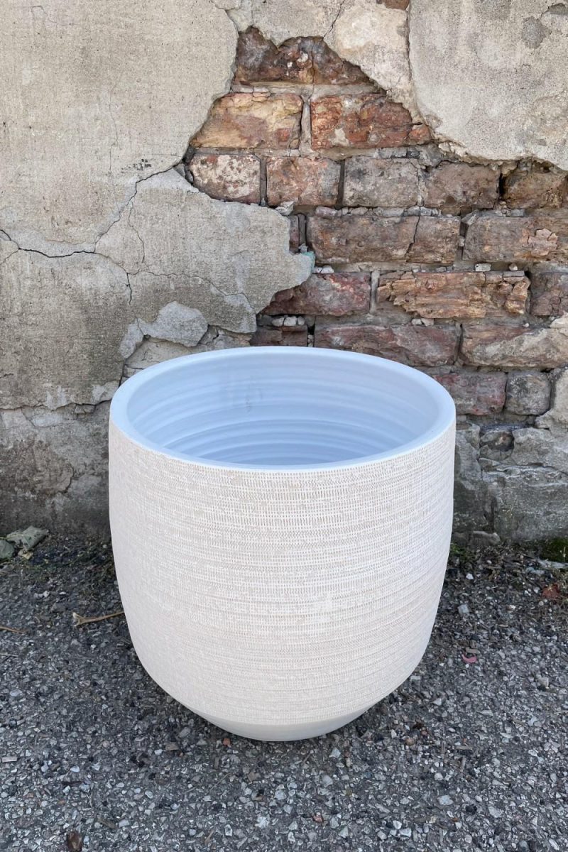 Planters |   Ray Pot White 13.5″ Garden Planters